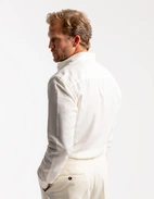 Regular Fit Skjorta Flanell Bomull Cashmere Benvit 38