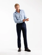 Slim Fit Skjorta Flanell Bomull Cashmere Ljusblå 43