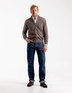 Zip-Cardigan Merinoull Brun Stl M