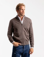 Zip-Cardigan Merinoull Brun Stl M
