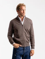 Zip-Cardigan Merinoull Brun Stl M