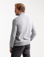 Zip-tröja Ull/Cashmere Ljusgrå