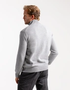 Zip-tröja Ull/Cashmere Ljusgrå