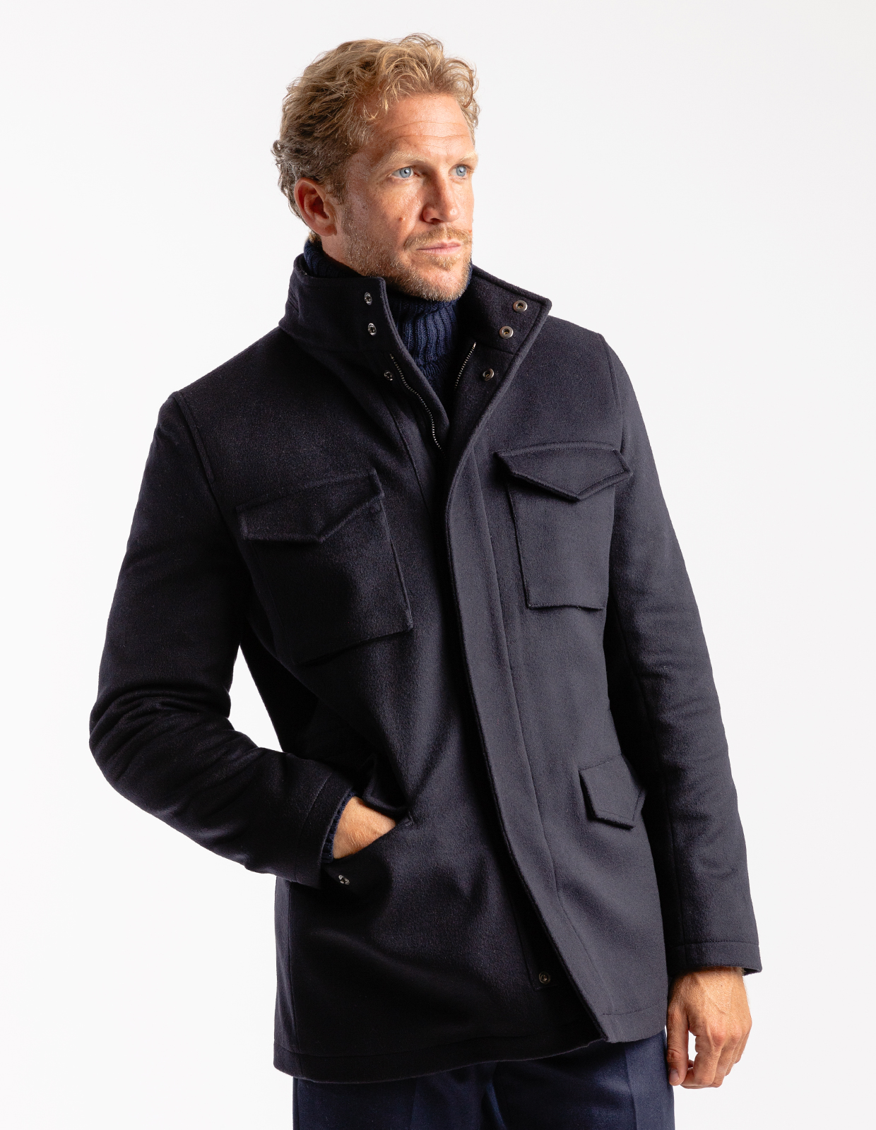 Field Jacket Ull/Cashmere Navy