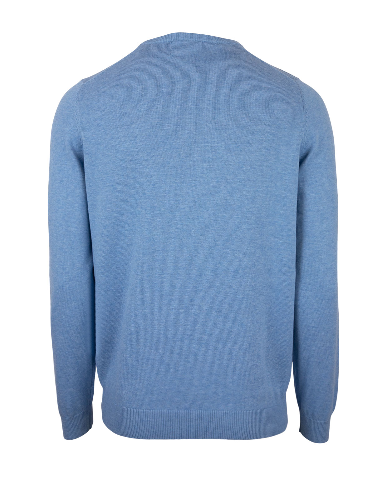 Rothwell Vee Neck Cotton Cashmere Carolina Blue