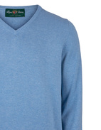 Rothwell Vee Neck Cotton Cashmere Carolina Blue Stl 52
