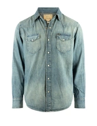 Skjorta Denim Denimblå