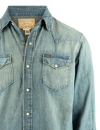 Skjorta Denim Denimblå