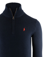 Half Zip Tröja Bomull Marinblå XS