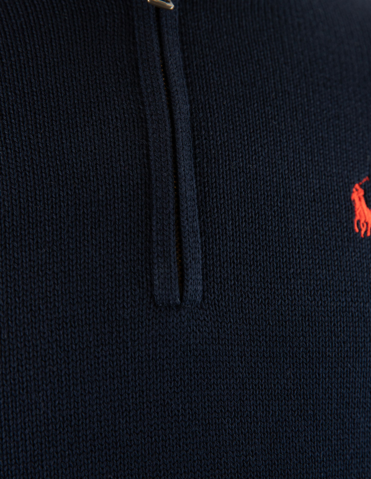 Half Zip Tröja Bomull Marinblå XS