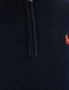 Half Zip Tröja Bomull Marinblå XS