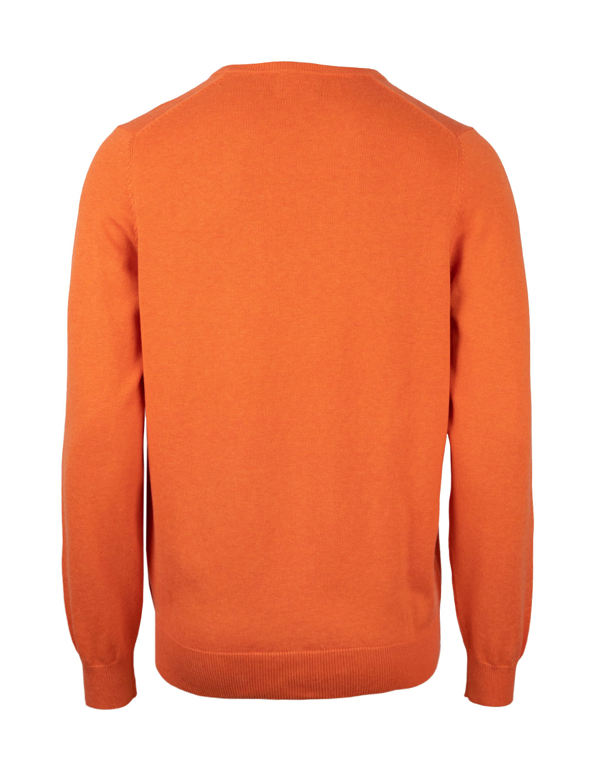 Rothwell Vee Neck Cotton Cashmere Blazing Orange