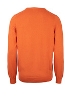Rothwell Vee Neck Cotton Cashmere Blazing Orange Stl 52