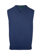 Ellerby Cotton Cashmere Vee Neck Slipover Indigo Stl 50