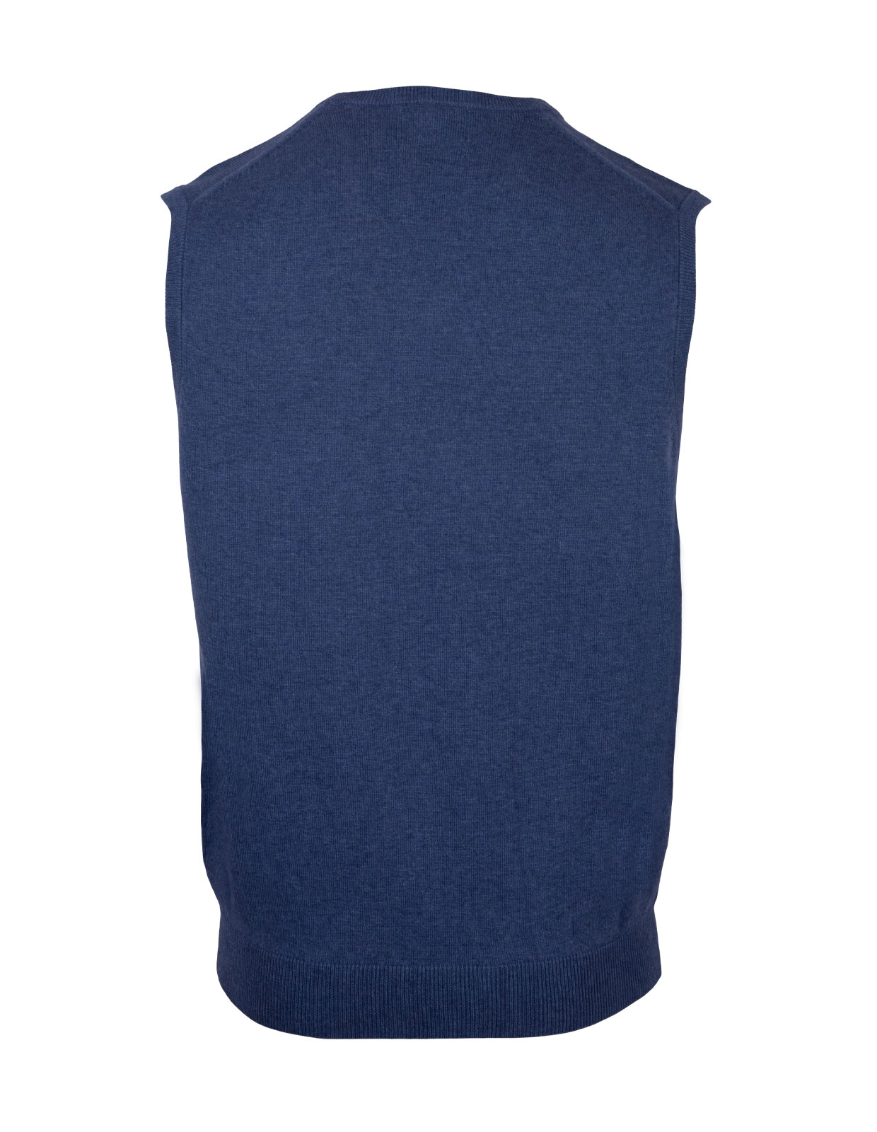 Ellerby Cotton Cashmere Vee Neck Slipover Indigo