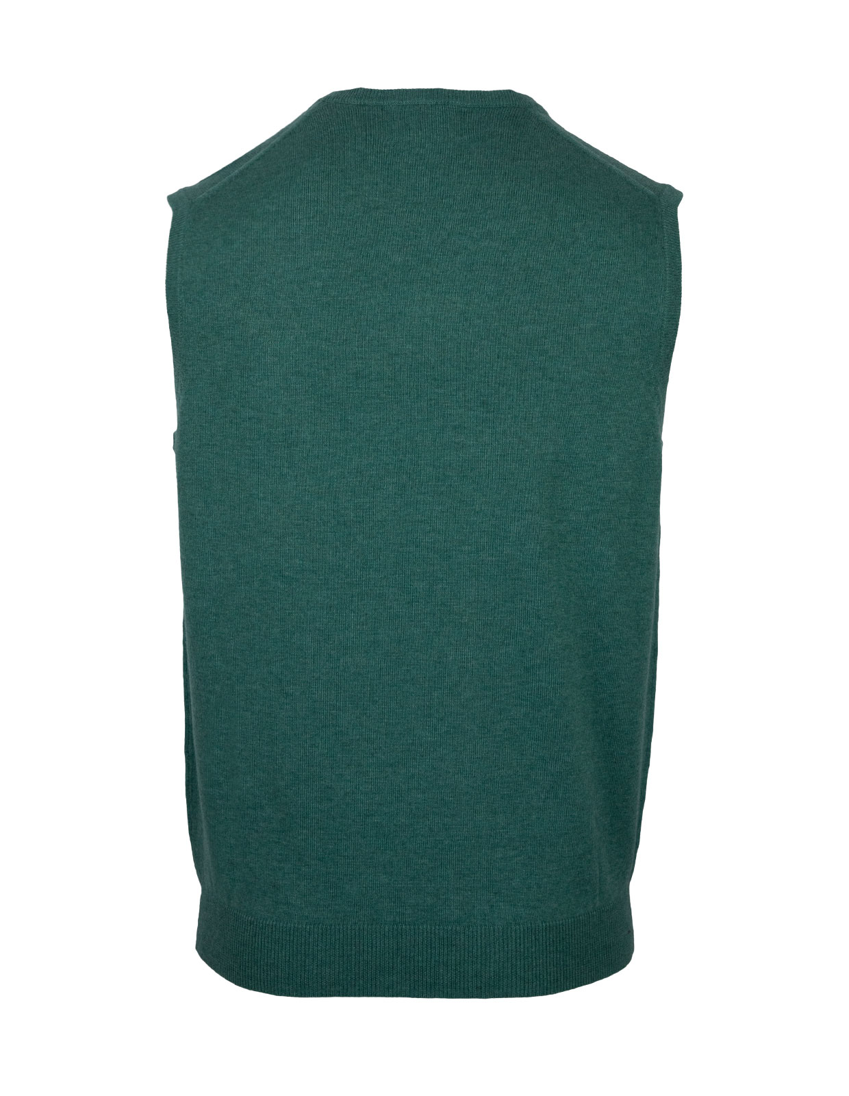 Ellerby Cotton Cashmere Vee Neck Slipover Moorland