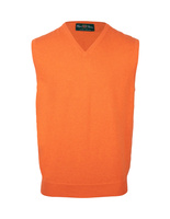 Ellerby Cotton Cashmere Vee Neck Slipover Blazing Orange