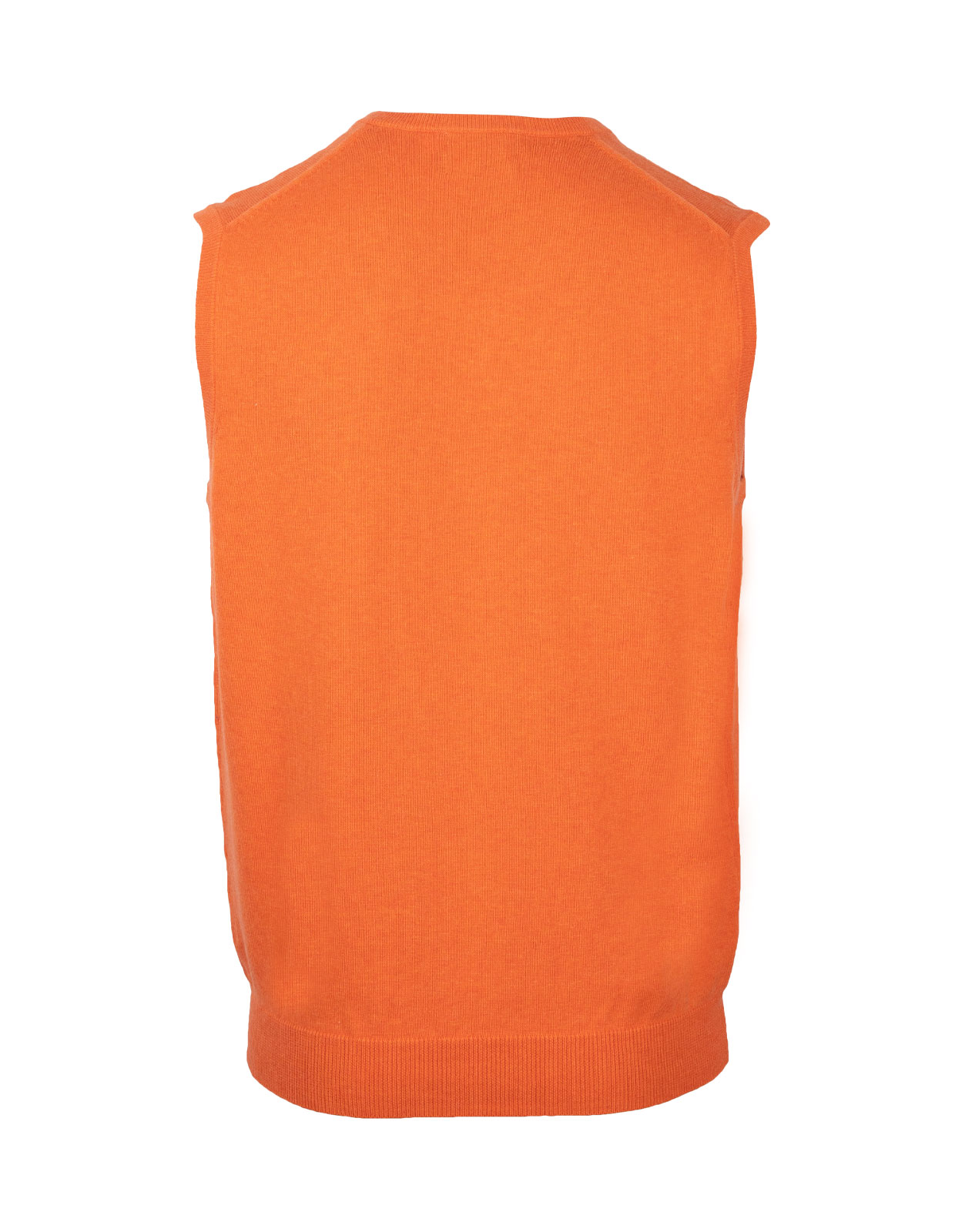 Ellerby Cotton Cashmere Vee Neck Slipover Blazing Orange Stl 48