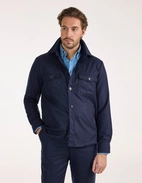 Firenze Overshirt Flanell Marinblå S
