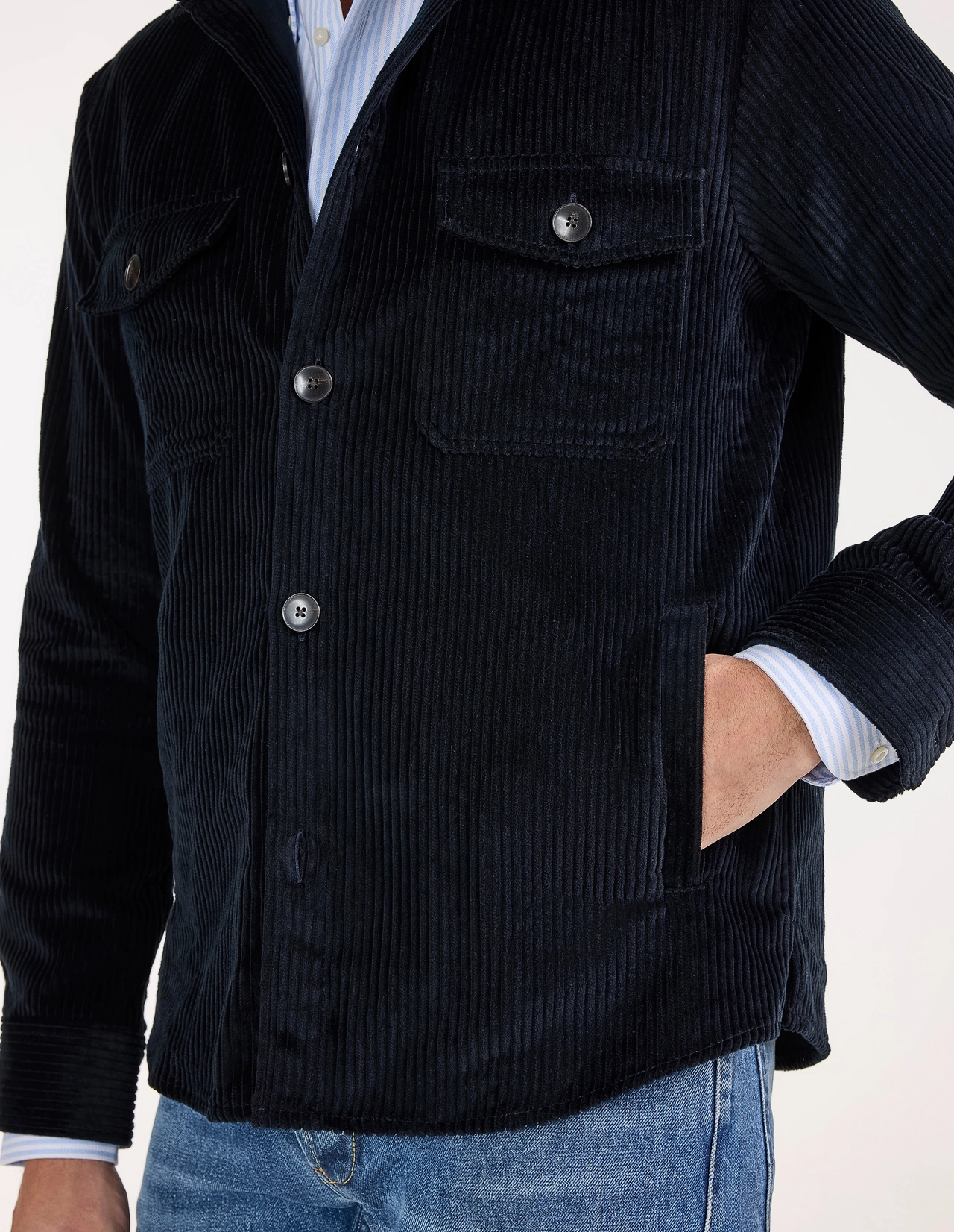 Firenze Overshirt Manchester Marinblå