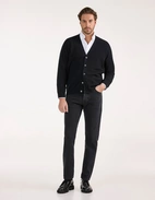 Cornwall Cardigan Lammull Svart