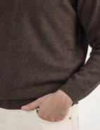 Lenzie Tröja Lammull Mörkbrun 58