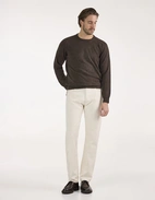 Lenzie Tröja Lammull Mörkbrun 58