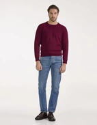 Lenzie Tröja Lammull Vinröd