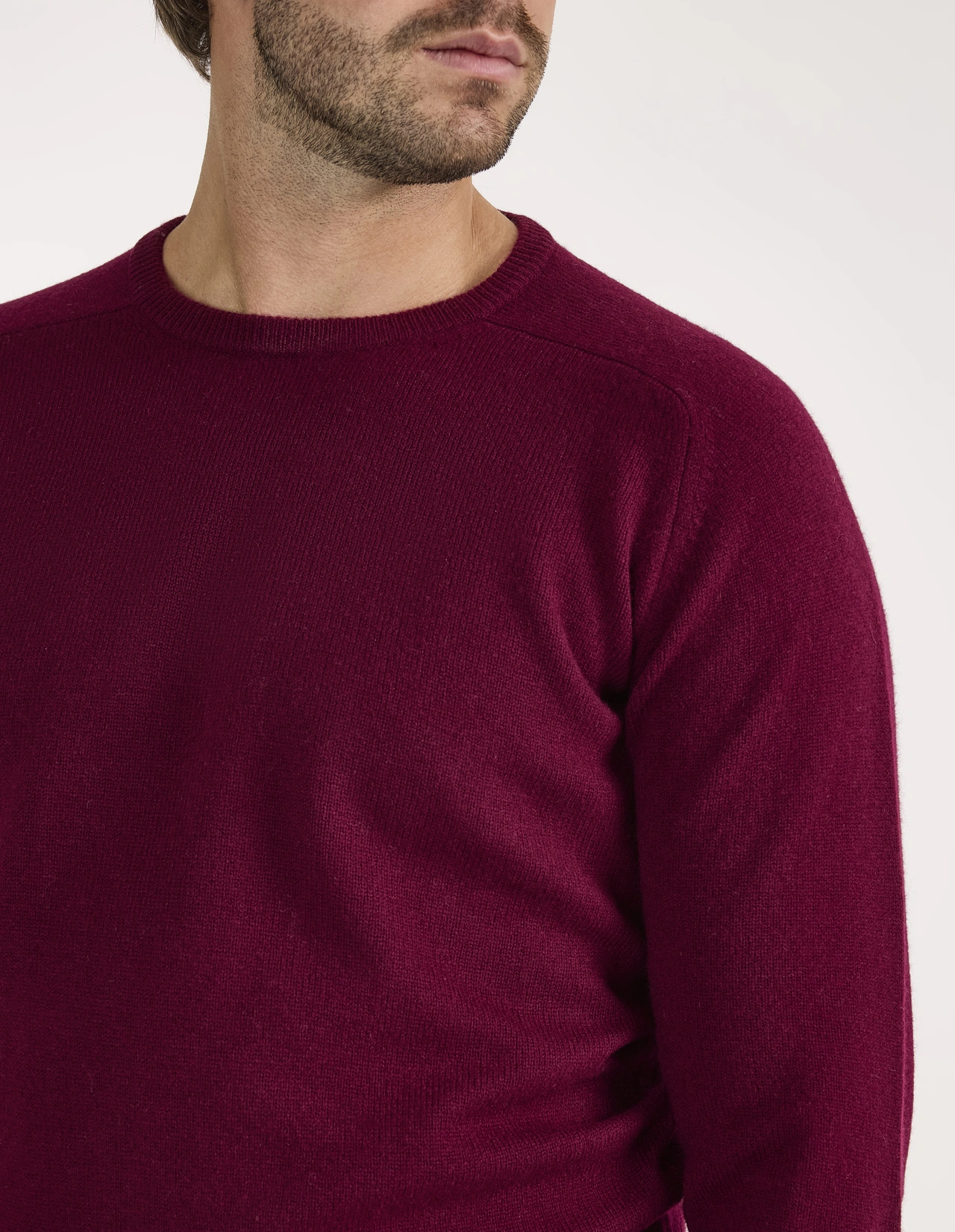 Lenzie Tröja Lammull Vinröd