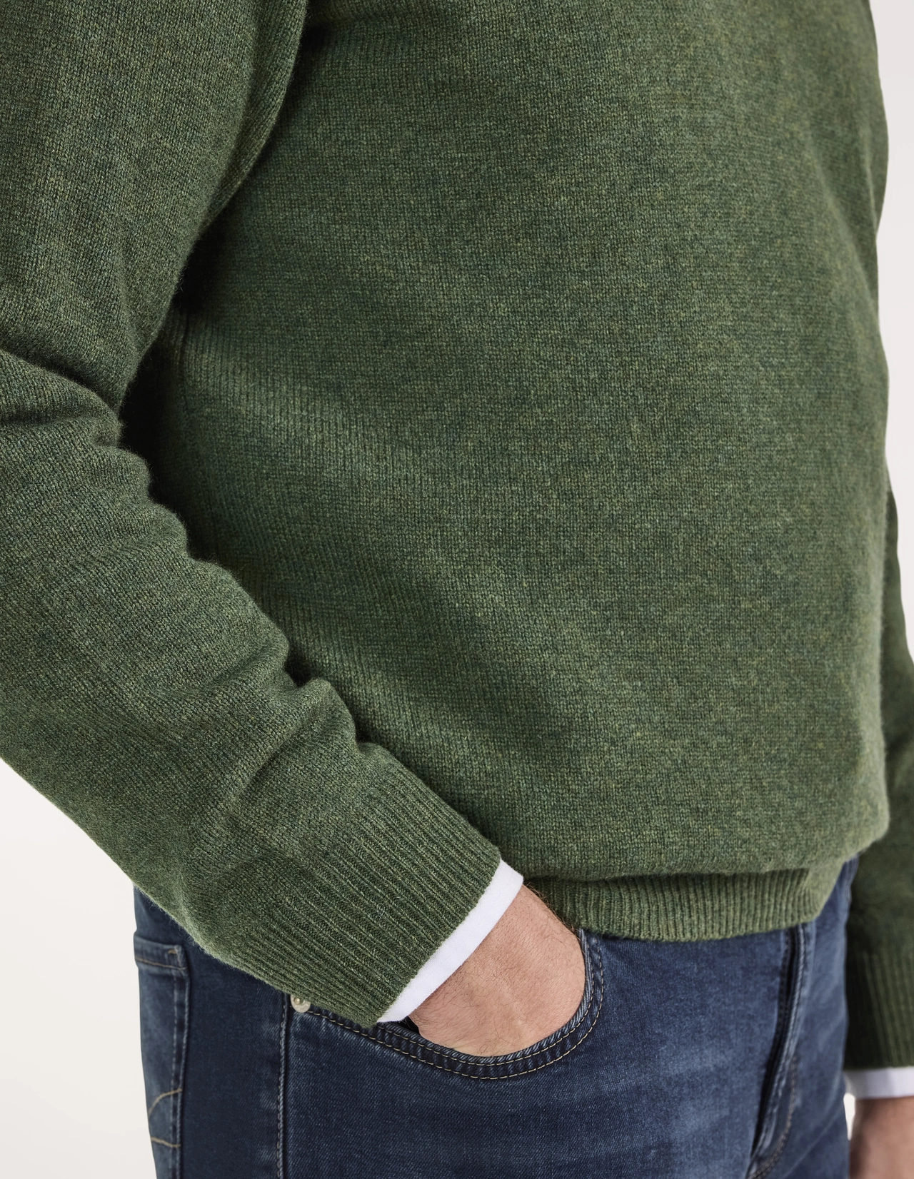 Lenzie Tröja Lammull Mossgrön