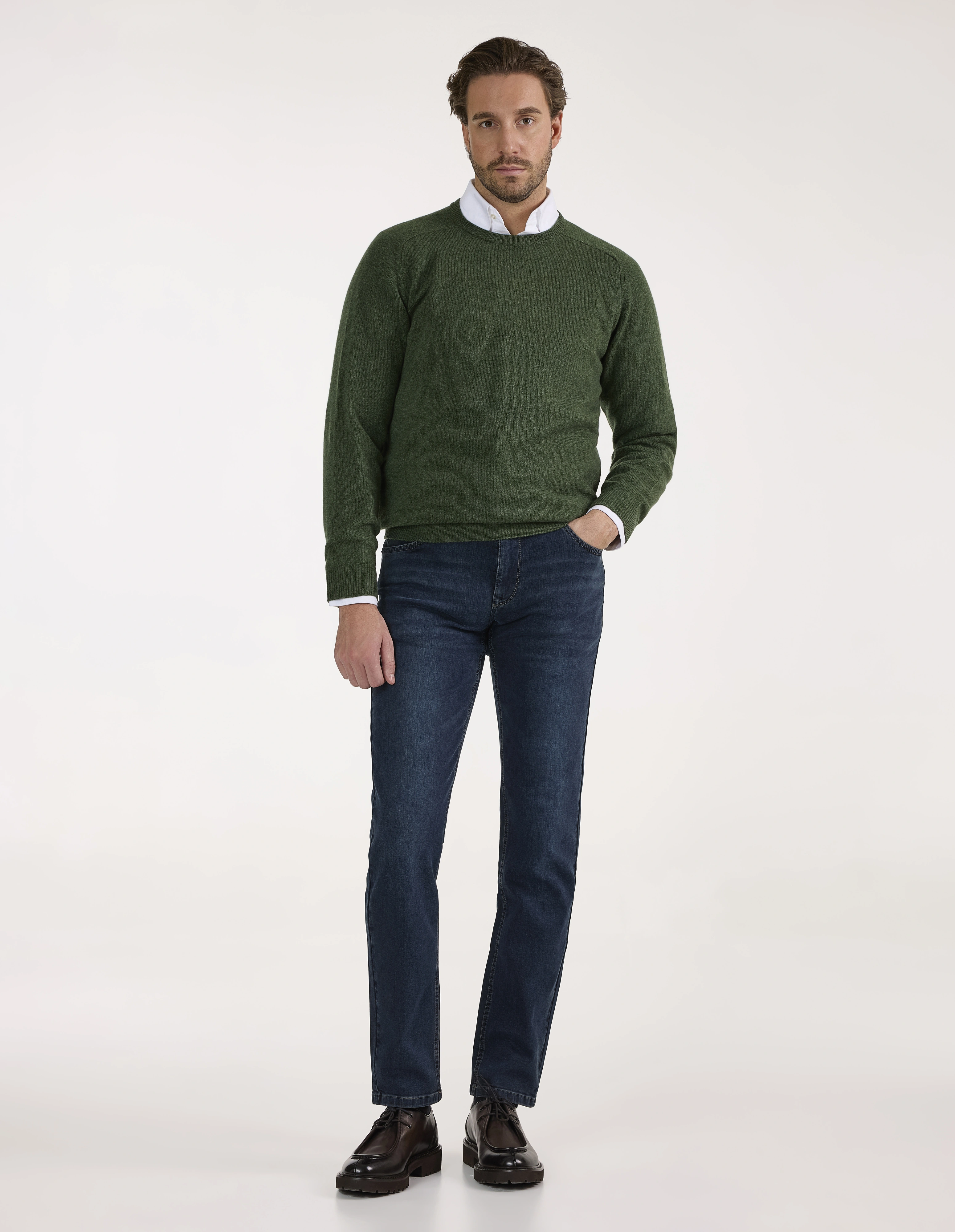 Lenzie Tröja Lammull Mossgrön