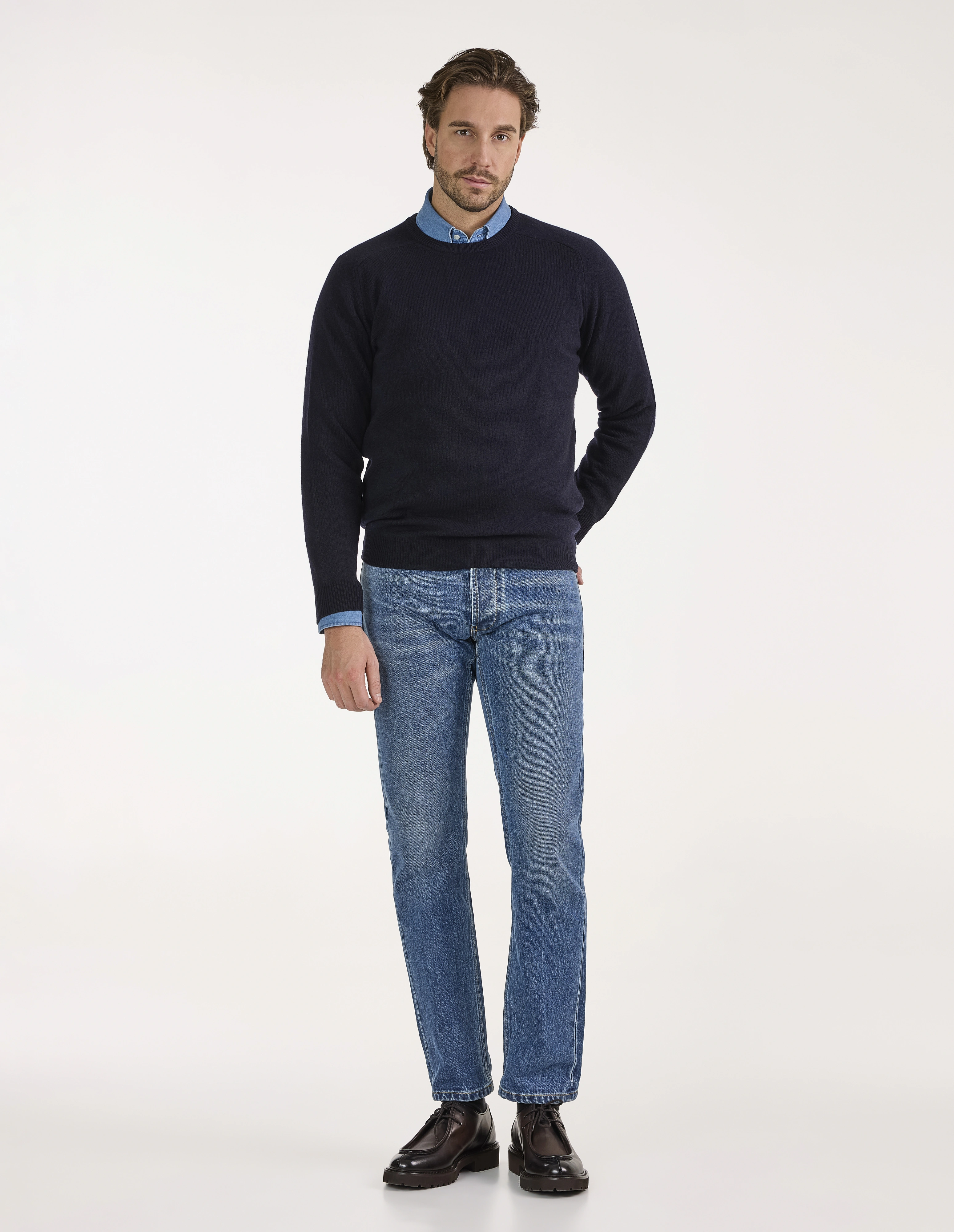 Lenzie Tröja Lammull Navy