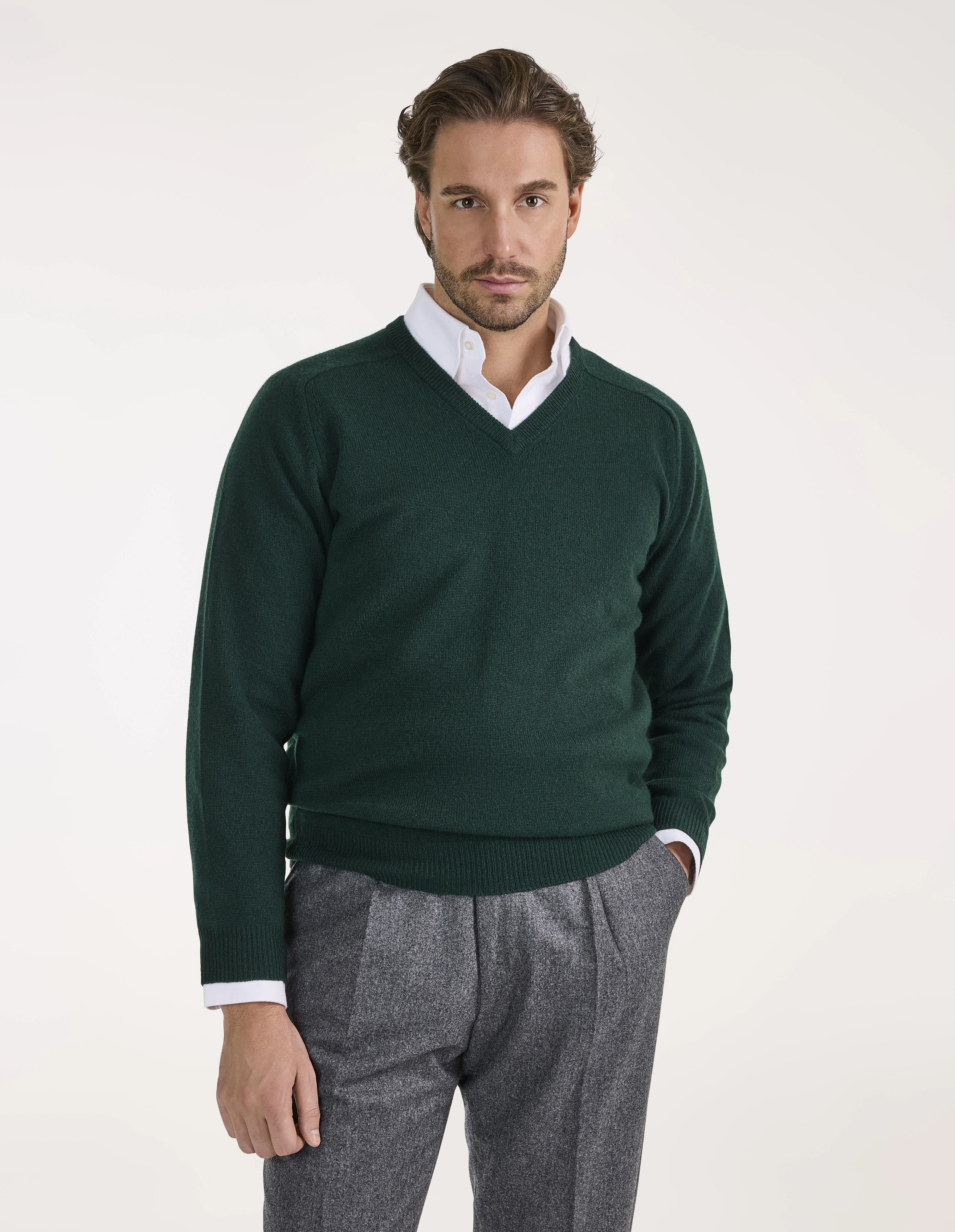 Kilsyth Tröja Lammull Mörkgrön