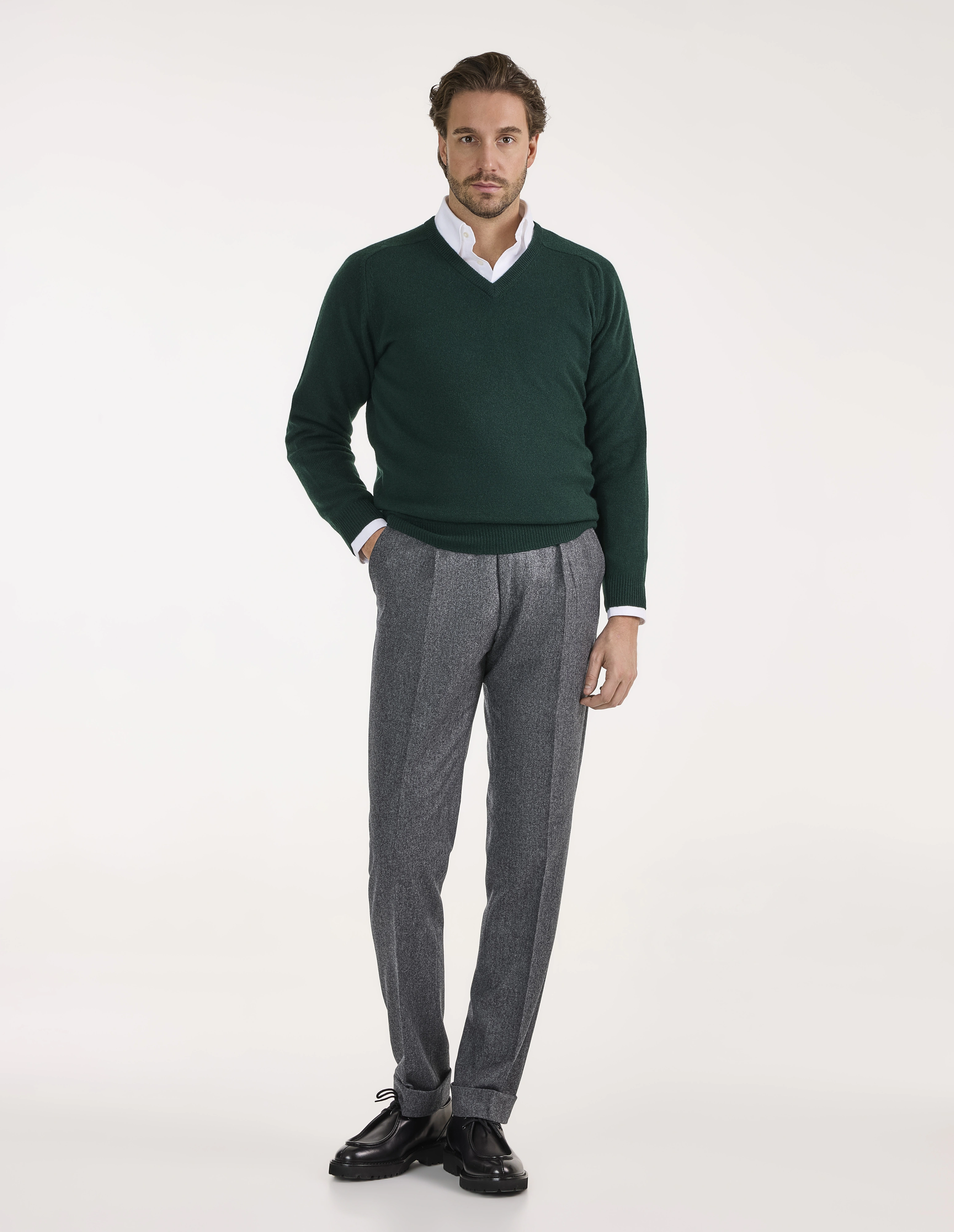 Kilsyth Tröja Lammull Mörkgrön