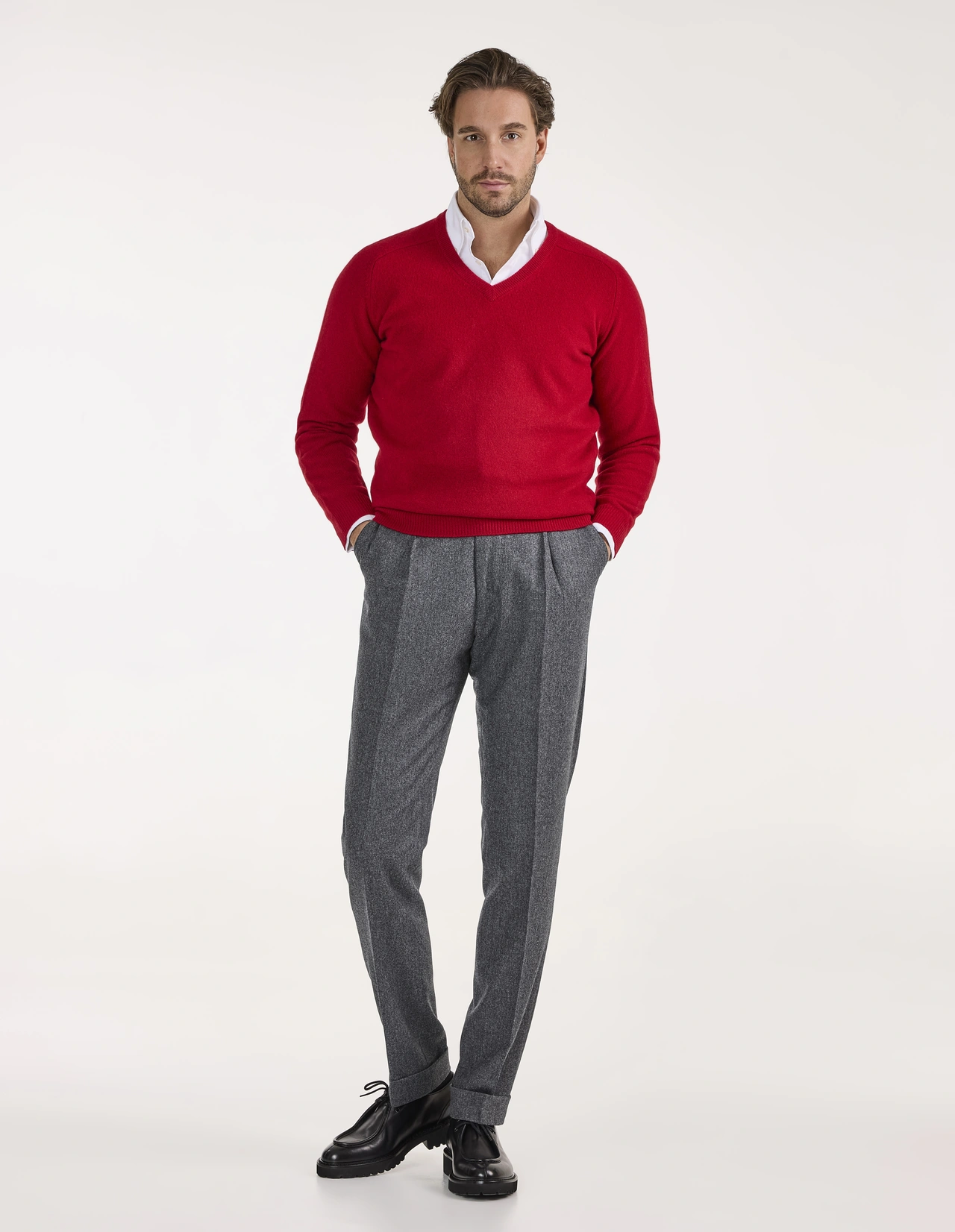 Kilsyth Tröja Lammull Klarröd