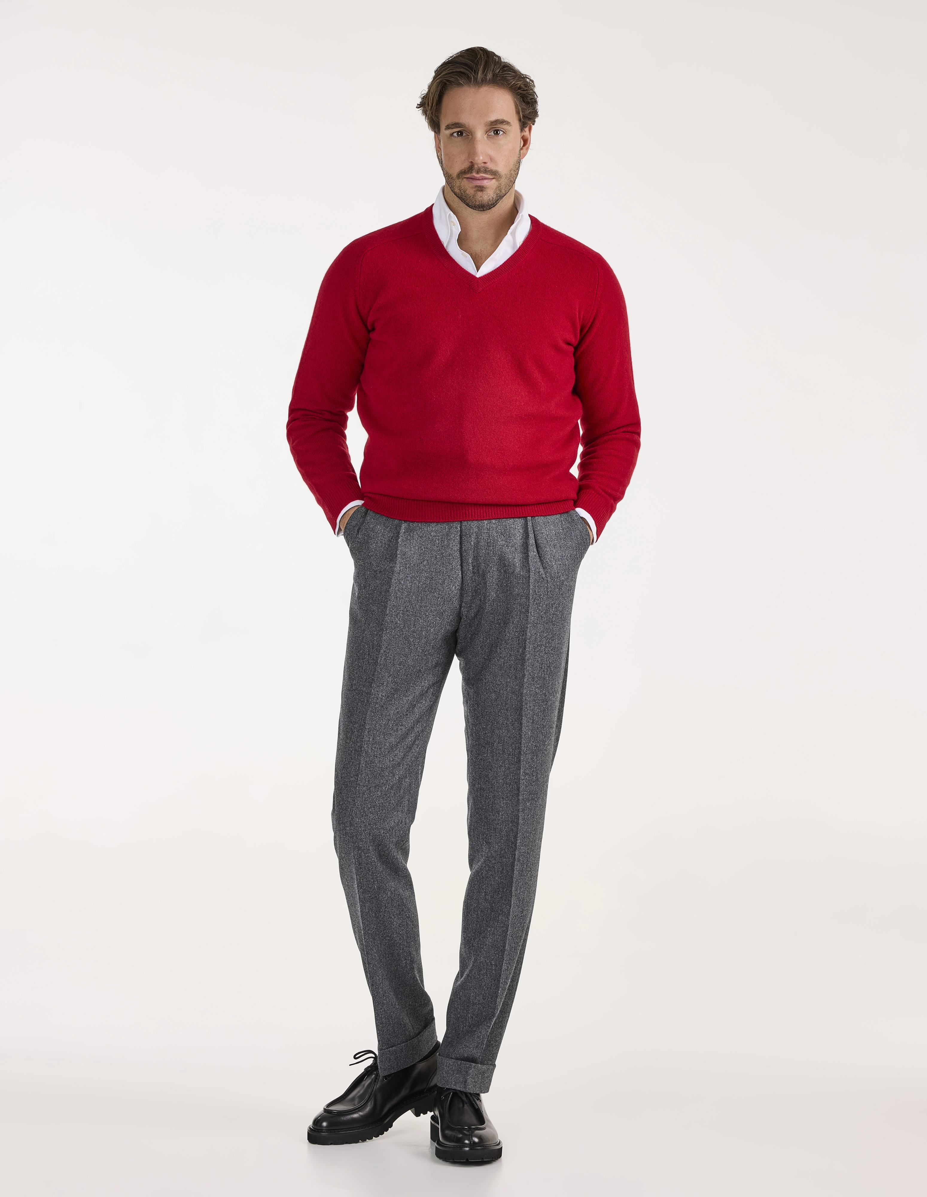 Kilsyth Tröja Lammull Klarröd