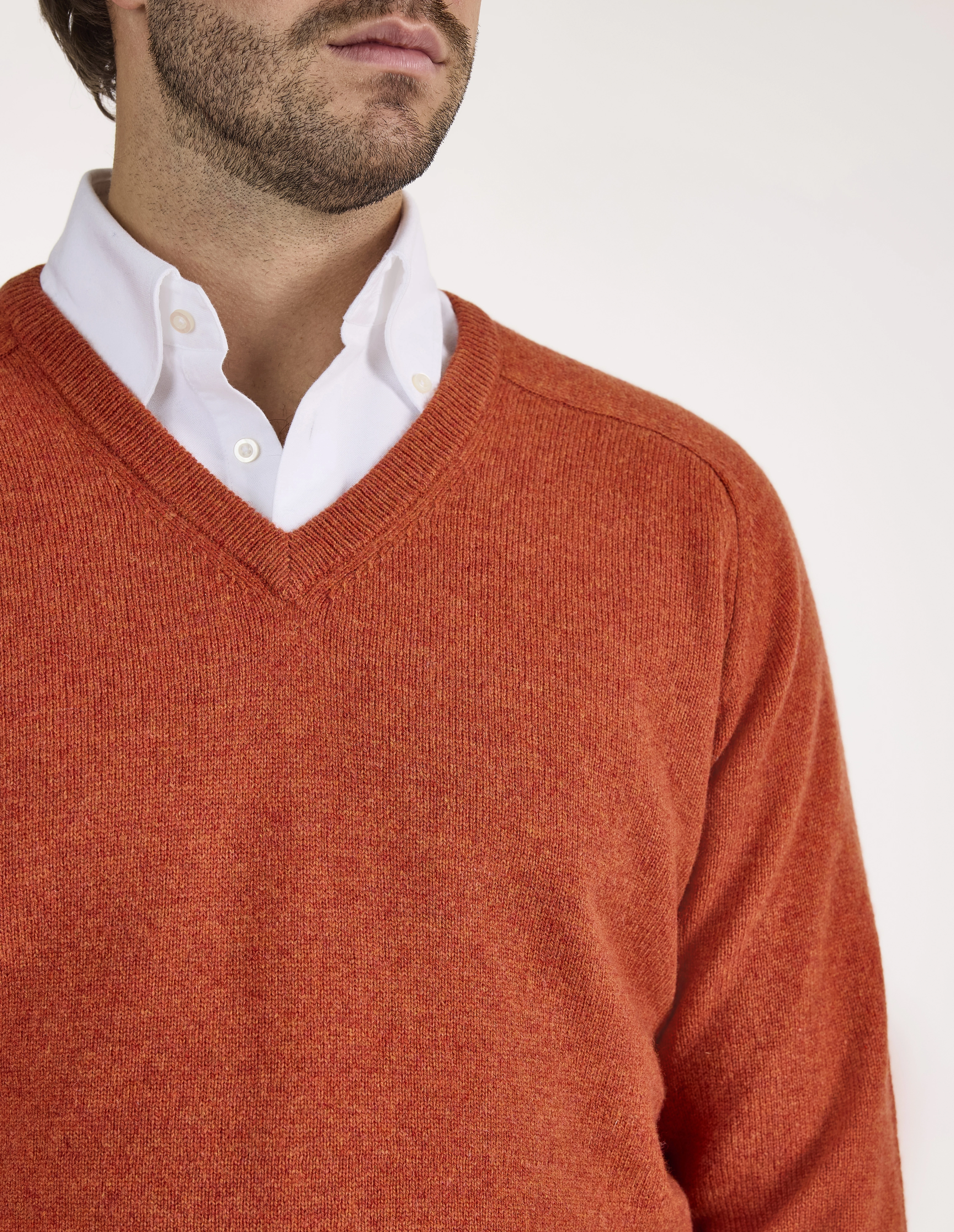 Kilsyth Tröja Lammull Roströd