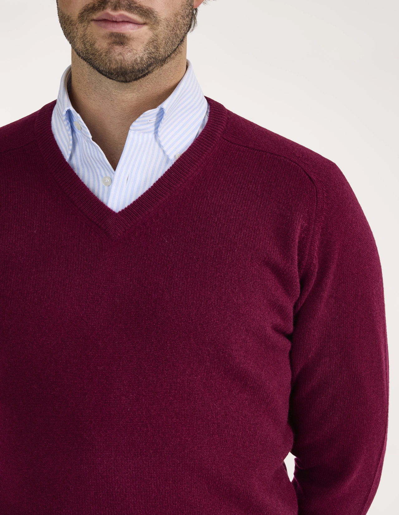 Kilsyth Tröja Lammull Vinröd 46