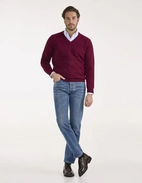 Kilsyth Tröja Lammull Vinröd 46