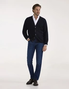 Cornwall Cardigan Lammull Navy 48