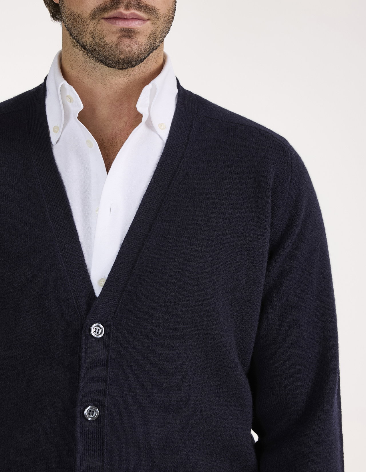 Cornwall Cardigan Lammull Navy 58