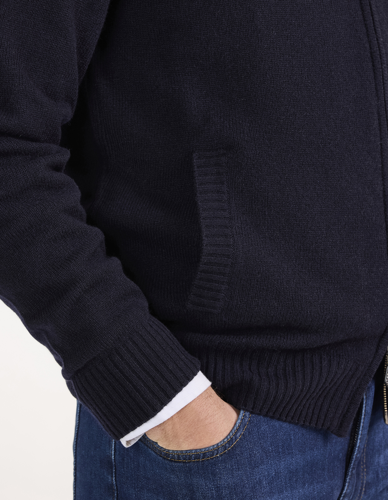 Ballater Cardigan Lammull Navy