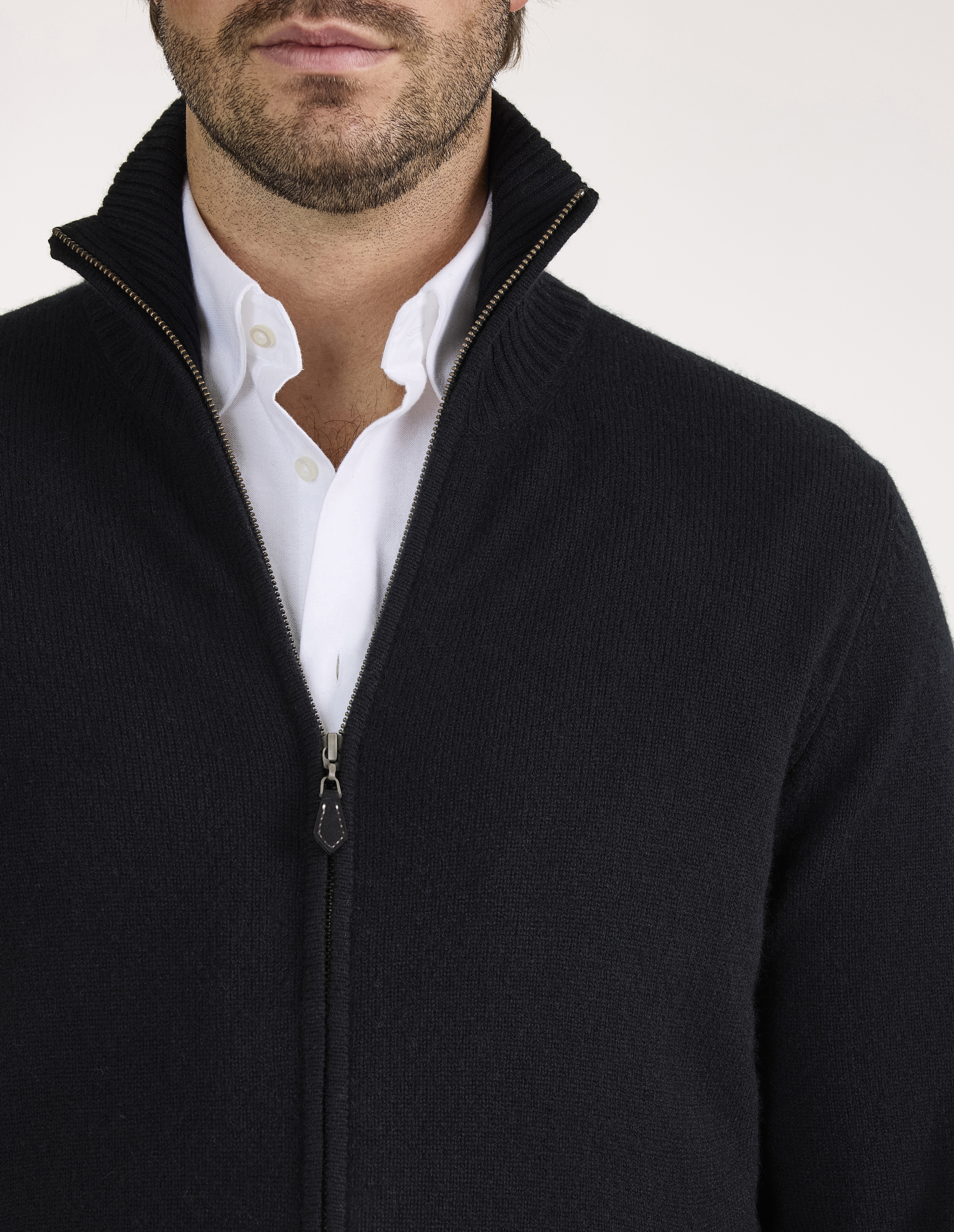 Ballater Cardigan Lammull Svart