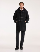 Morris Duffle Coat Black Stewart Stl L