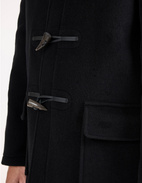 Morris Duffle Coat Black Stewart Stl L