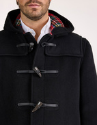 Morris Duffle Coat Black Stewart Stl L