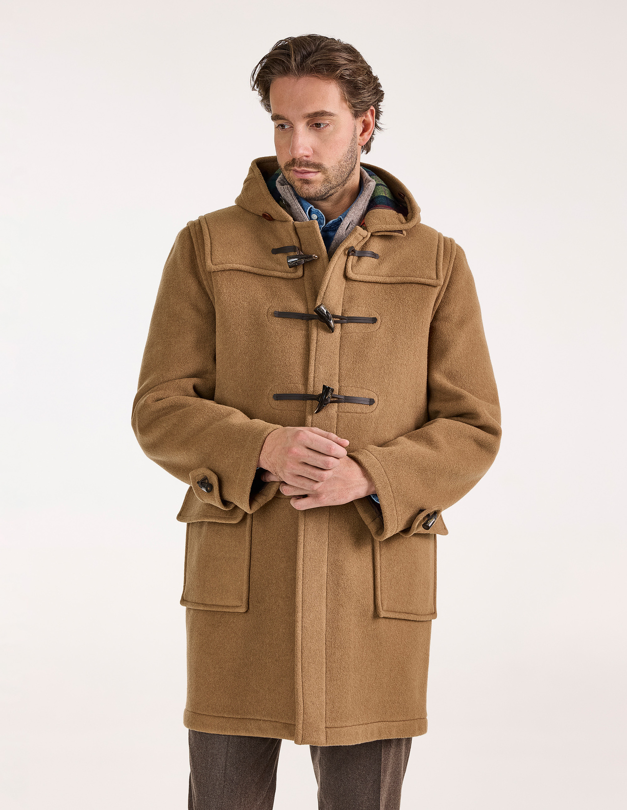 Morris Duffle Coat Camel Buchanan Stl M