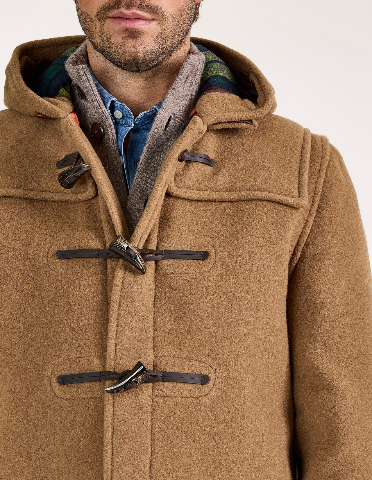 Morris Duffle Coat Camel Buchanan Stl M