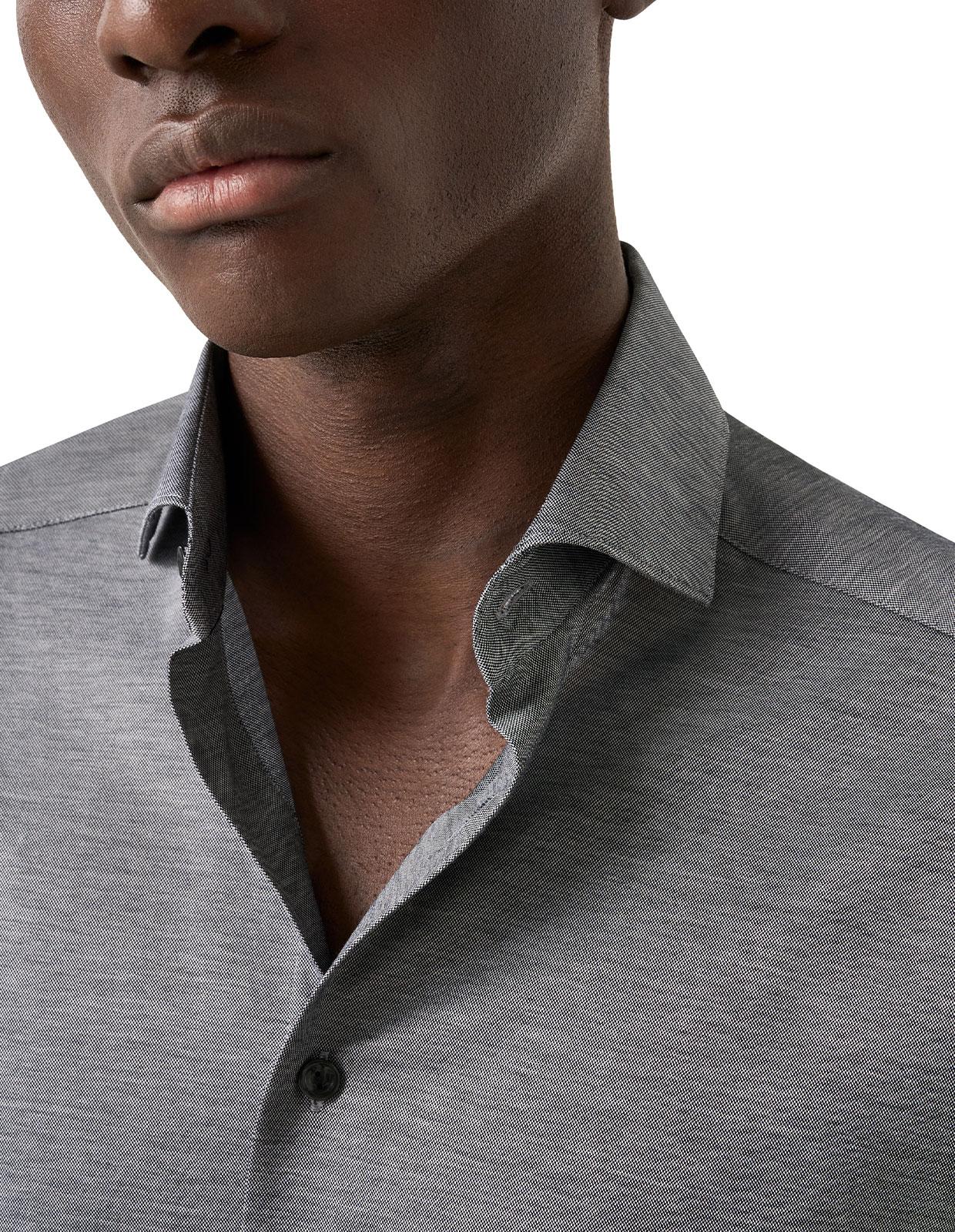 Contemporary Fit Skjorta Filo di Scozia Oxford Svart 44