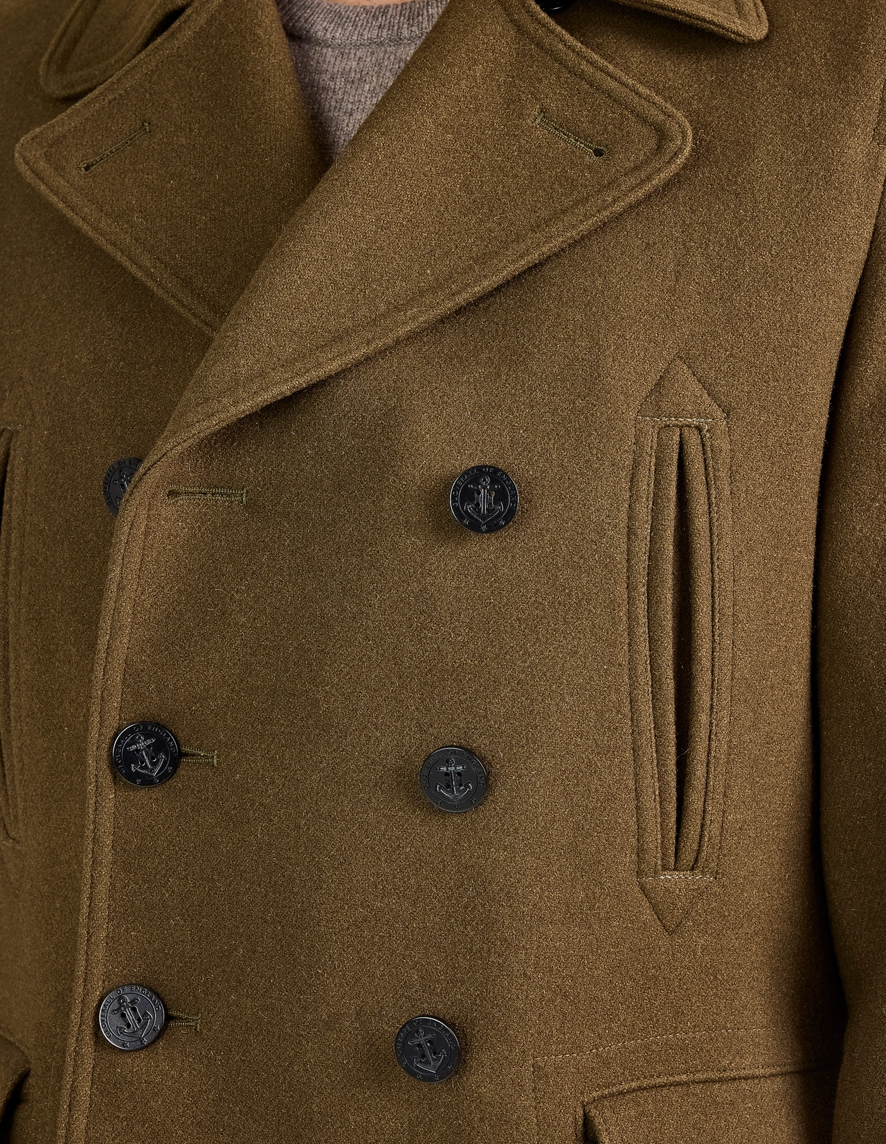 Churchill Peacoat Grön XXL